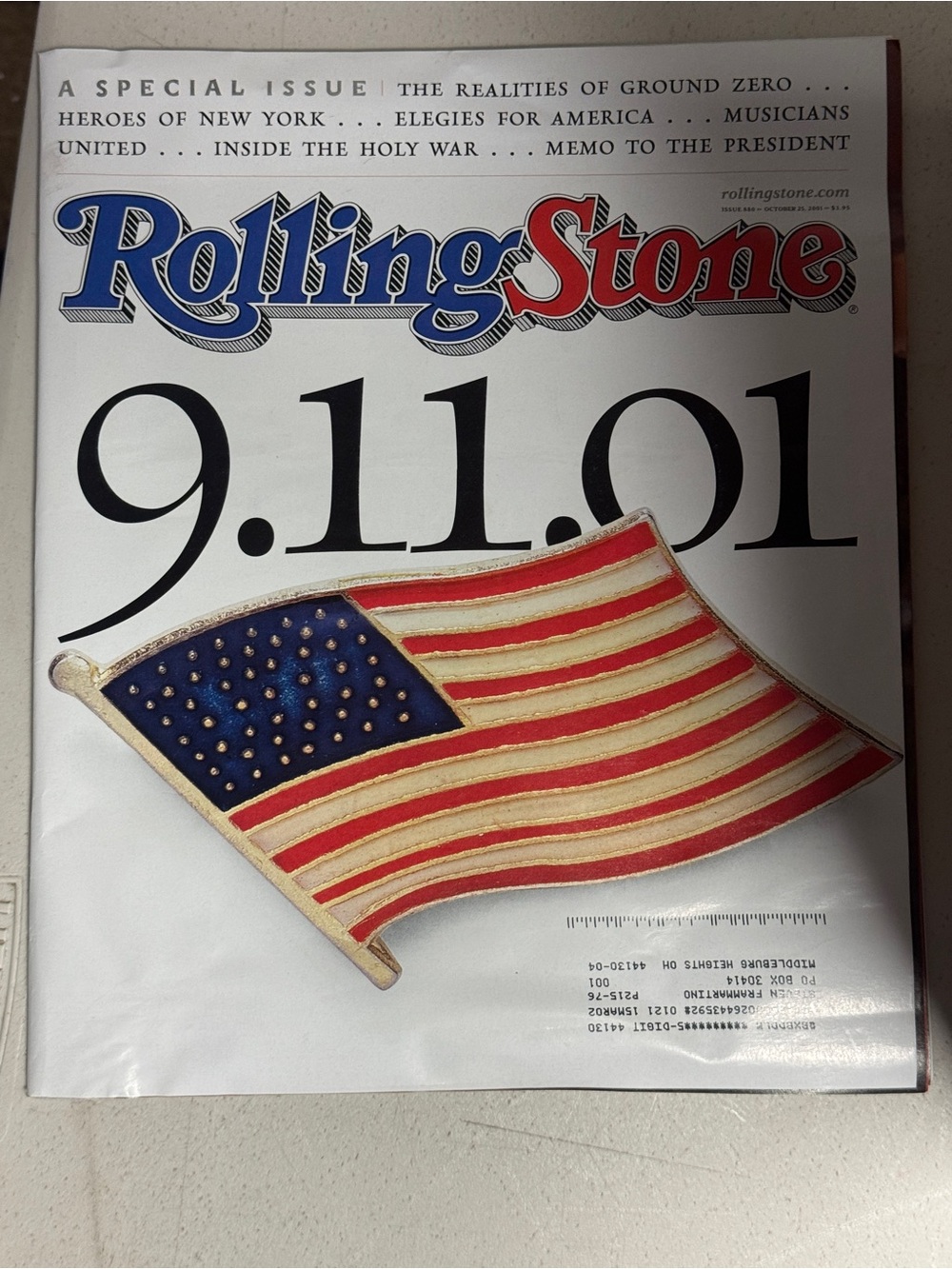 Rolling Stone Magazine #880. Commemorative Issue. Good condition